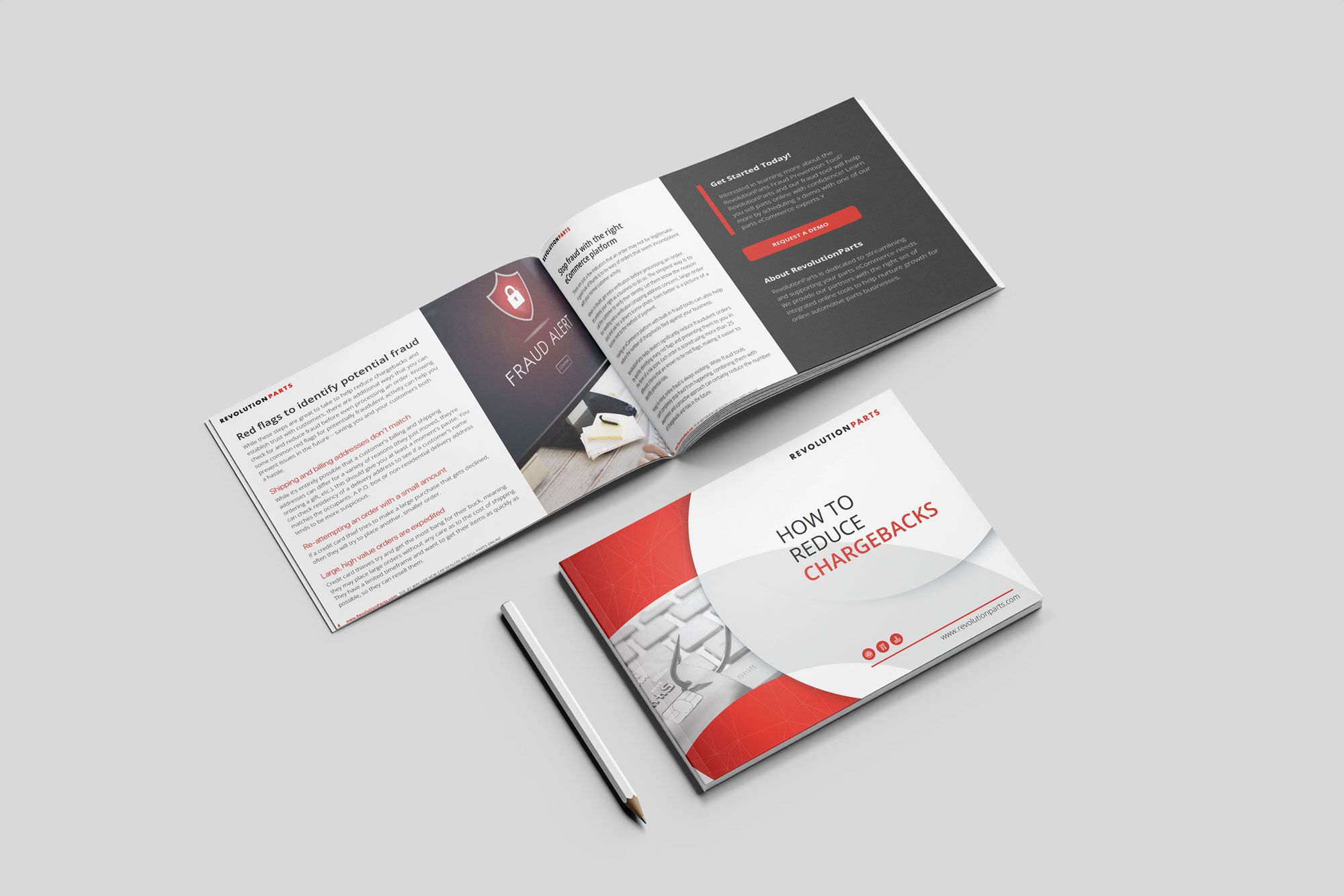 RevolutionParts printed booklet spreads