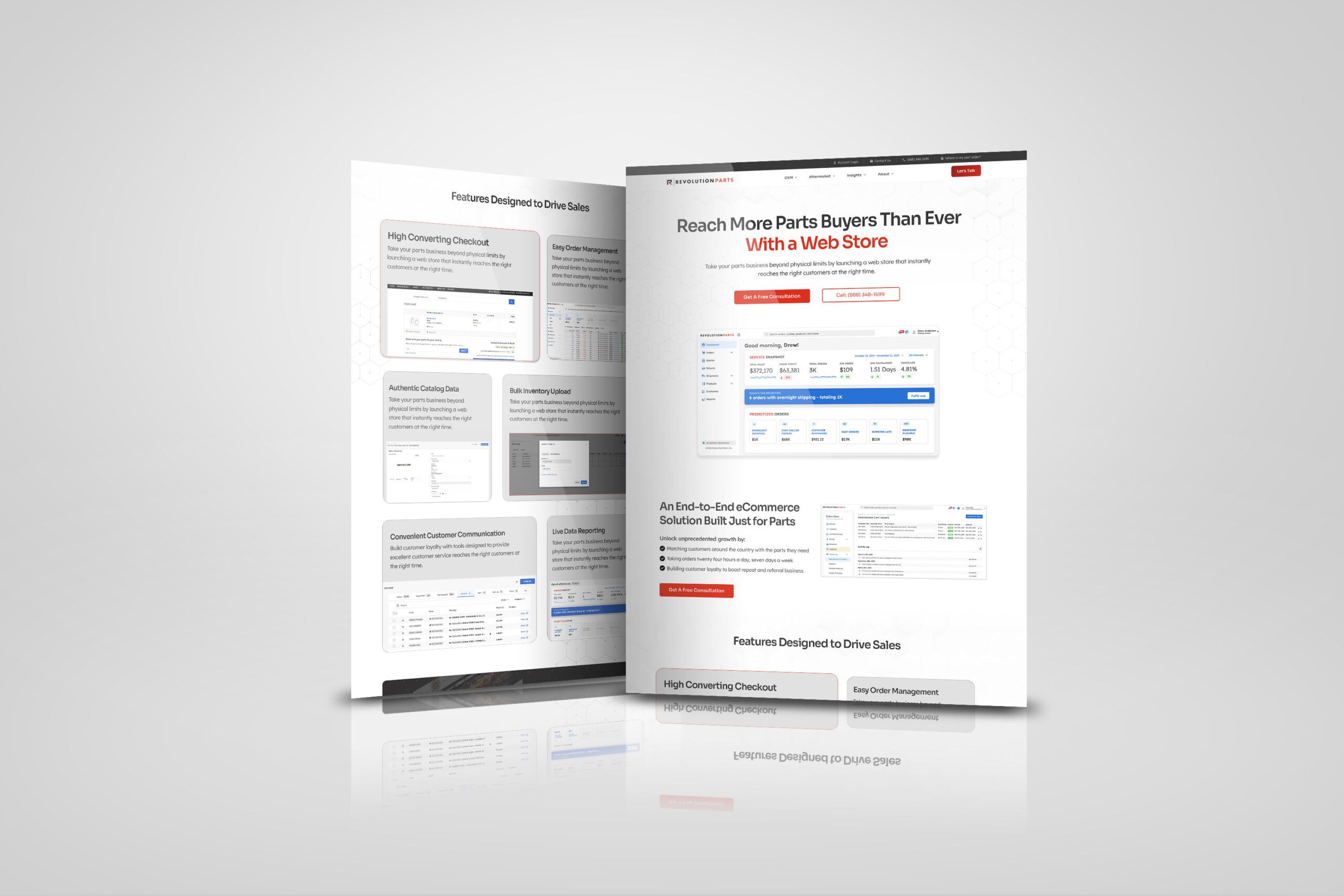 RevolutionParts marketing website