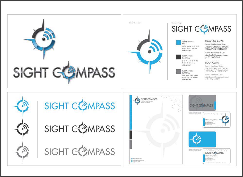 Sight Compass logo and identity system