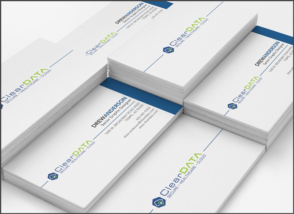 ClearDATA brand guideline book covers