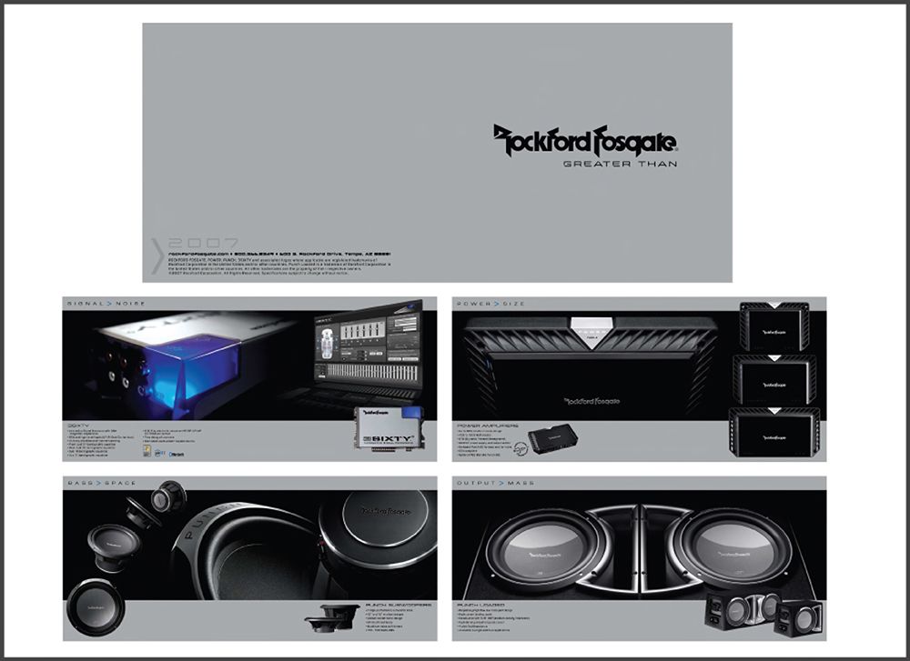 Rockford Fosgate amplifier product spreads