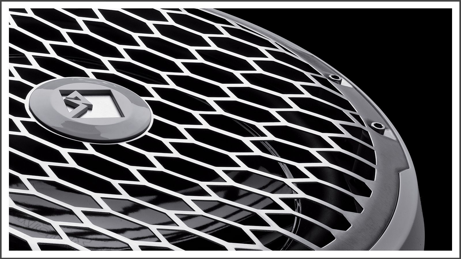 Speaker grille macro photograph